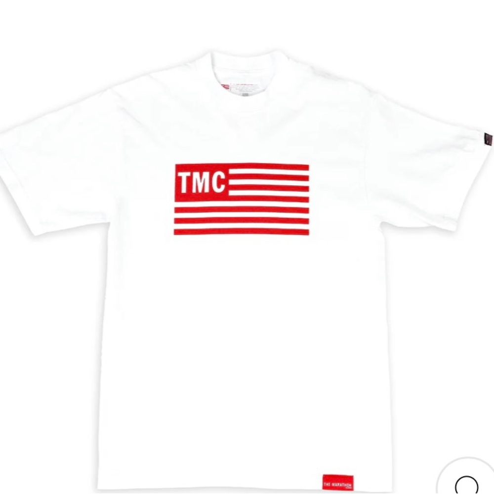 The Marathon Clothing Limited Edition TMC Flag T-Shirt• White/Red• Unisex Small